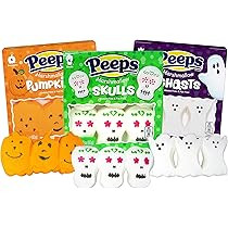 Peeps Candy Halloween Ghost, Skulls and Pumpkins Fun Shaped Marshmallows, Marshmallow Birthday Party | Amazon (US)