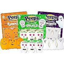 Peeps Candy Halloween Ghost, Skulls and Pumpkins Fun Shaped Marshmallows, Marshmallow Birthday Party | Amazon (US)