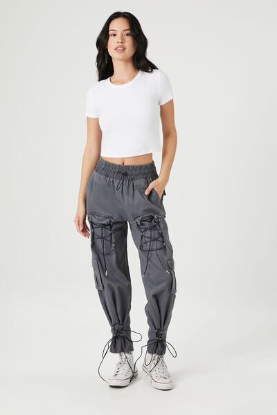 Lace-Up Toggle Joggers | Forever 21