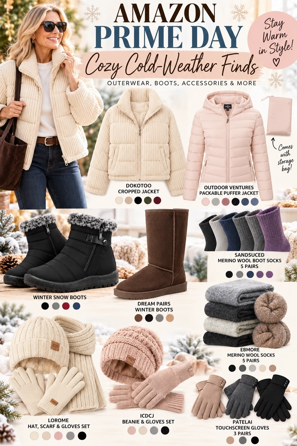 ❄️ PRIME DAY COZY FINDS ❄️

Cold-weather season is coming, and these Amazon Prime Day finds are too good to miss! From cozy jackets and winter boots to warm socks, gloves, hats & scarves, I rounded up some of my favorite pieces to keep you warm without sacrificing style. 🤎

Prime Day deals are limited-time, so don’t wait if something catches your eye!

✨ Shop all the finds right here in my LTK.

#LTKSeasonal #LTKStyleTip #LTKSaleAlert