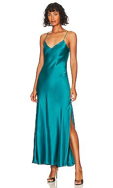DANNIJO Mossy Slip Dress in Teal from Revolve.com | Revolve Clothing (Global)