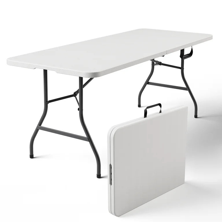 HOUSNIFLEX 6FT Folding Table, Heavy Duty Portable Table, Waterproof HDPE, Foldable for Picnic, Pa... | Walmart (US)