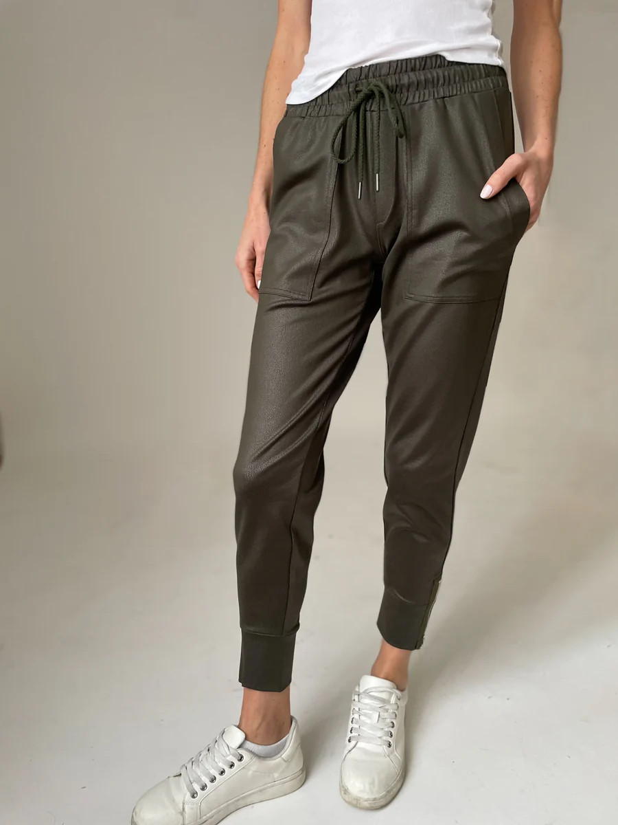 headliner coated jogger [olive] | Six Fifty Clothing