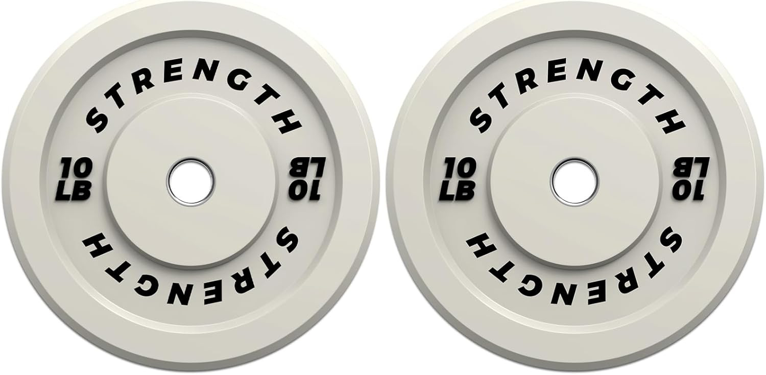 Color Olympic Bumper Plates - Elastic and Tough Rubber Weights Plate with Metal Insert, 2-Inch Un... | Amazon (US)