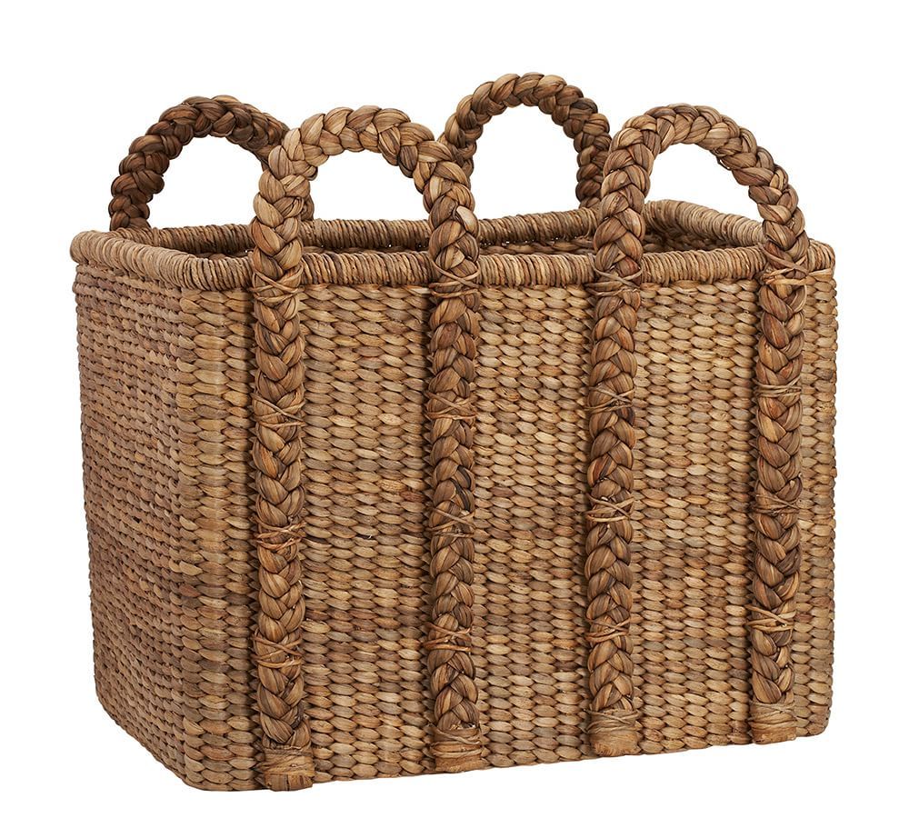 Beachcomber Handwoven Seagrass Rectangular Handled Baskets | Pottery Barn (US)