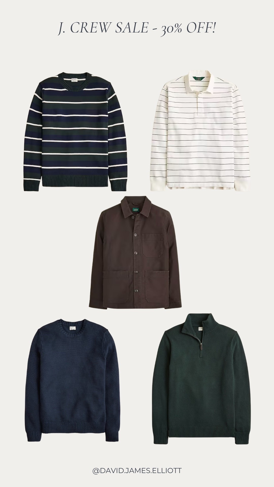 Some great fall pieces on sale at J. Crew this weekend! There are all such classics and J. Crew quality is always nice so good for years to come! 

#LTKMens