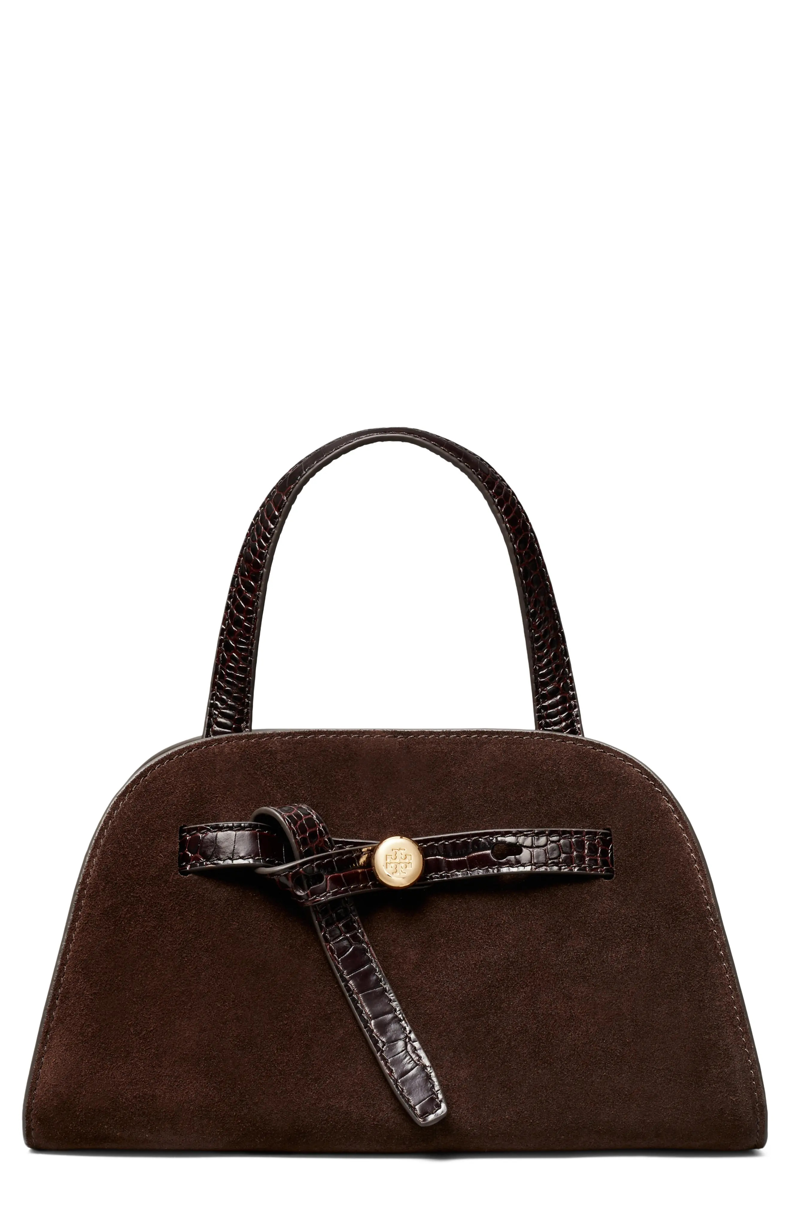 Tory Burch Small Romy Suede Bauletto (Women) | Nordstrom | Nordstrom