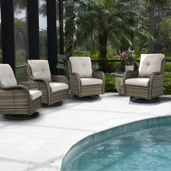 Carolina Swivel Patio Chair with Cushions | Wayfair North America