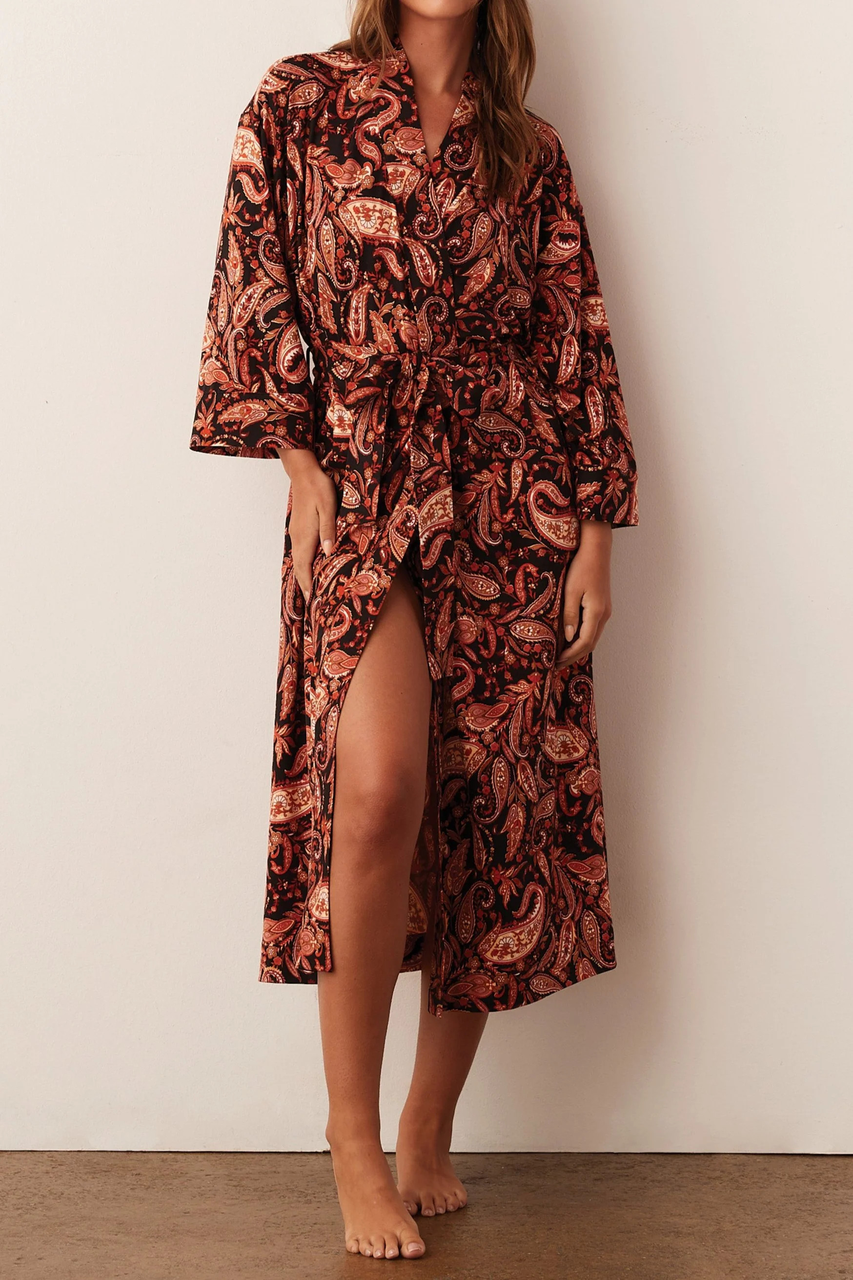 Vera Midi Robe | Paisley | MASONgrey
