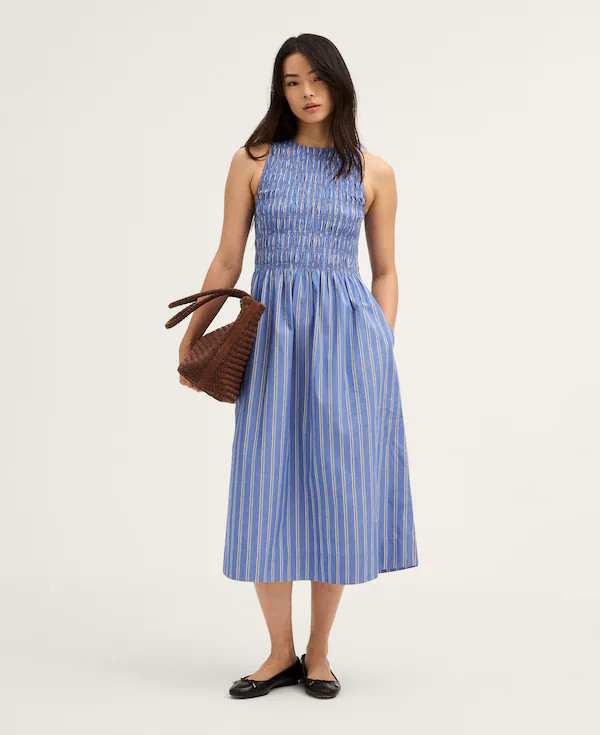 Smocked Racerback Midi Dress | Madewell