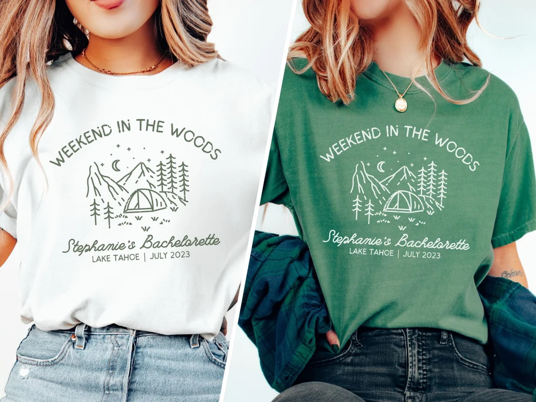 Custom Camp Bachelorette Shirts Bachelorette Weekend in the - Etsy | Etsy (US)
