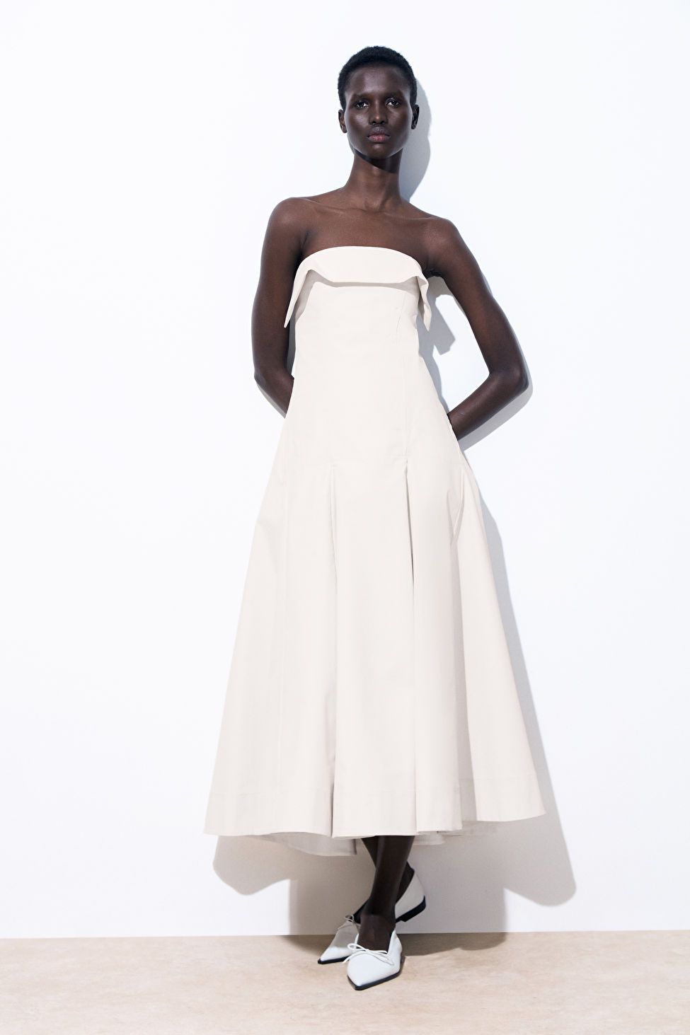 THE A-LINE BUSTIER DRESS - IVORY - Dresses - COS | COS (US)