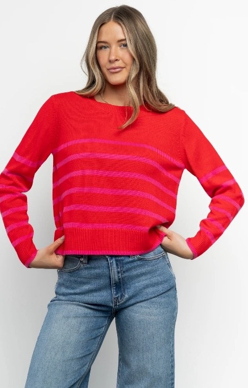 valentines outfit women - I love these colors together.  


#LTKOver40 #balticborn #redandpink #valentinessweater 

#LTKU #LTKFindsUnder100 #LTKSeasonal