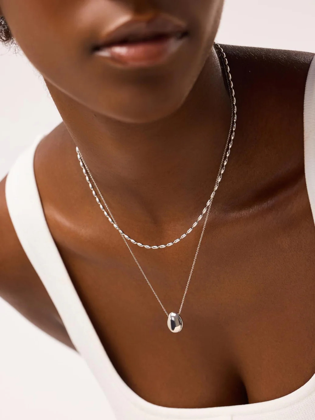 Ball Chain Necklace - Capri Silver | Ana Luisa