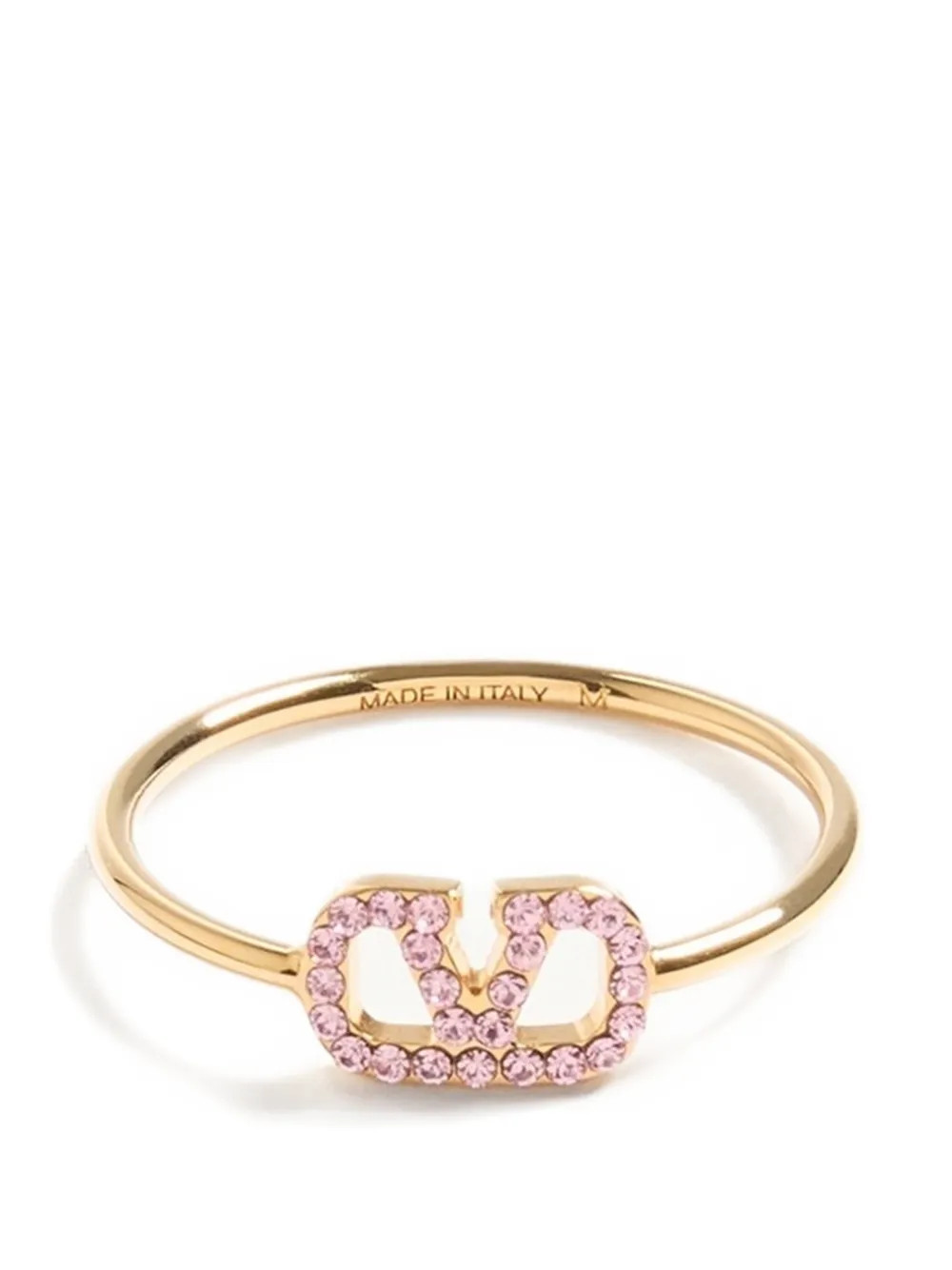 Valentino Garavani Anello VLogo Con Cristalli Swarovski | Oro | FARFETCH IT | Farfetch Global