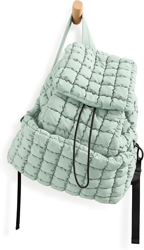 ODODOS Quilted Backpack for Women Lightweight Puffer Hiker Pack Drawstring Padding Travel Gym Bag... | Amazon (US)