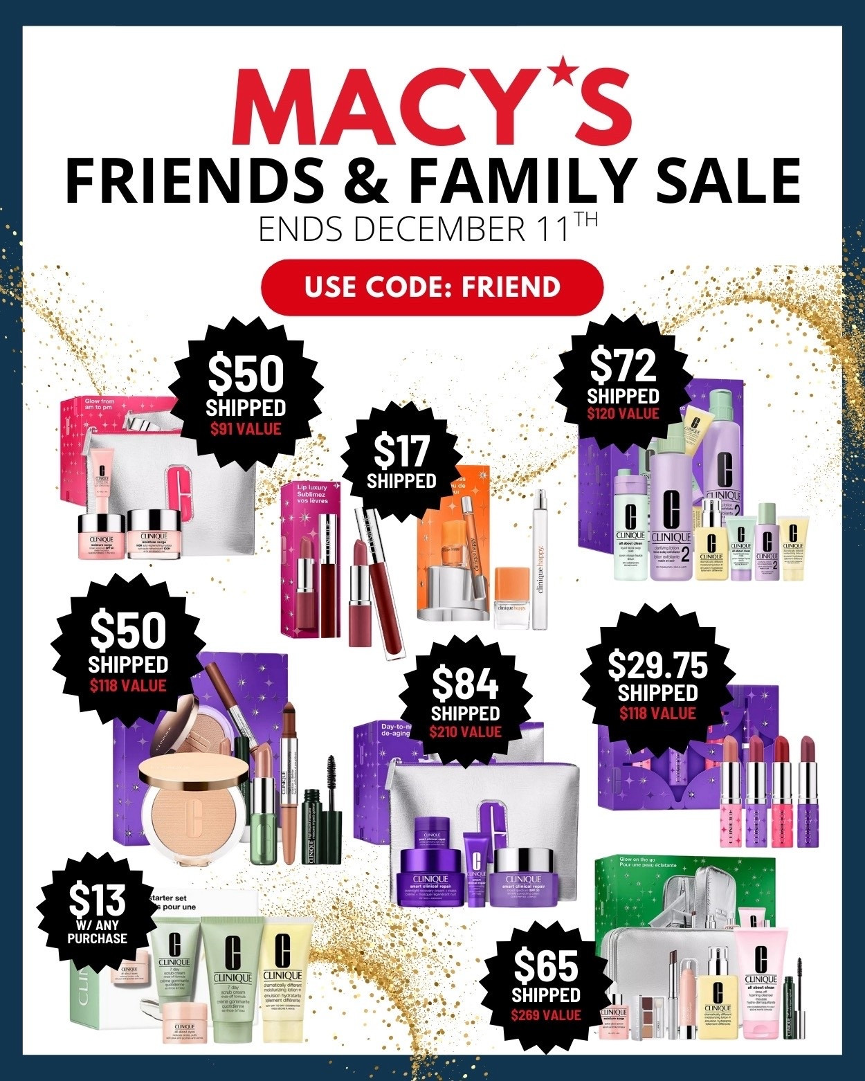 #MacysPartner @‌macys 💄 If your holiday gifting strategy includes luxury beauty for way less, you’re going to love this! Macy’s Friends & Family Sale is live thru 12/11 with up to 30% off sitewide + 15% off beauty (exclusions apply), and these Clinique value sets are STEALS after code. We’re talking glow-boosting skincare duos for $50 shipped, luxe lip and perfume gift sets for just $17, and even massive multi-piece beauty bundles you can split into several gifts (or keep all to yourself 😉).

We linked all our favorite Clinique picks so you can stock up, gift smart, and feel extra fancy without paying full price. Run, don’t walk! ✨

#LTKGiftGuide #LTKSaleAlert #LTKBeauty