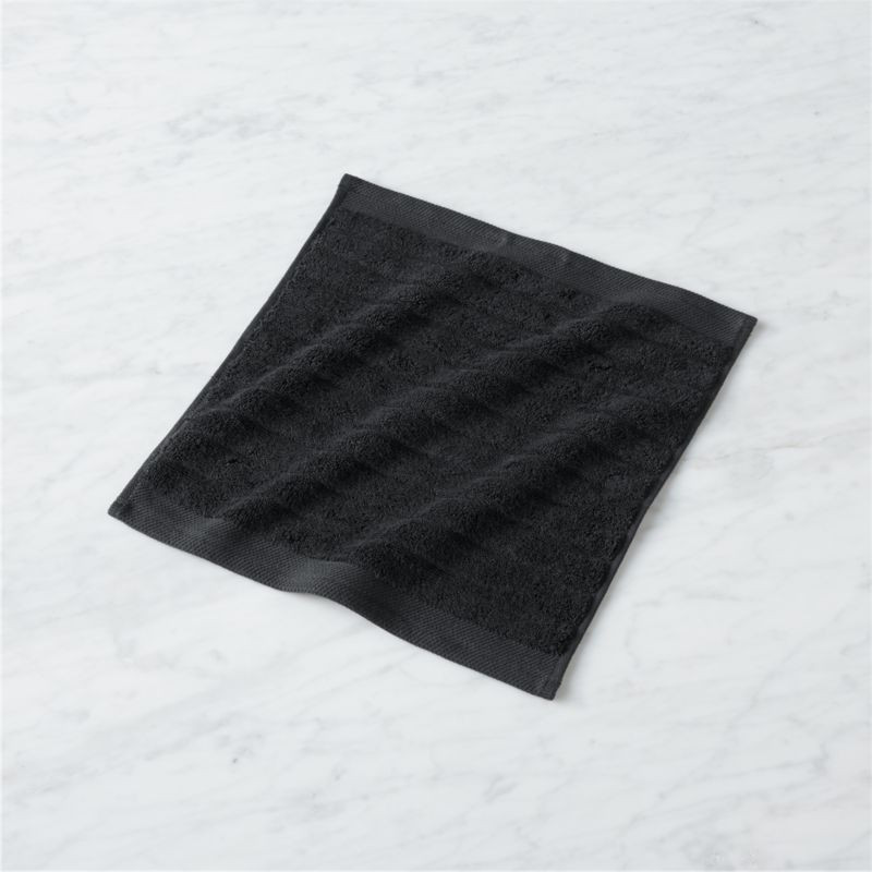 Channel Black Cotton Washcloth + Reviews | CB2 | CB2