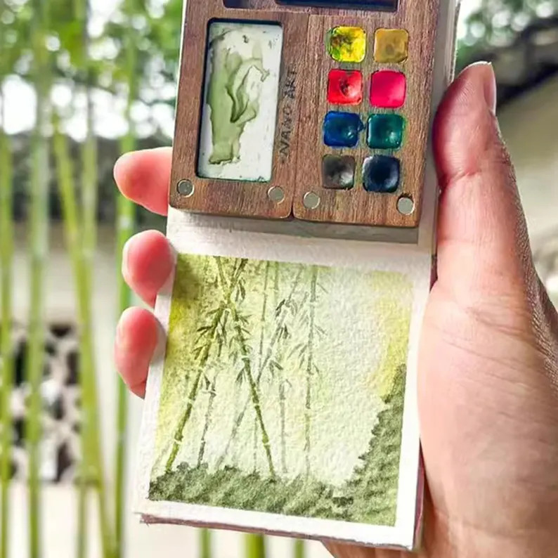 Personalized Travel Watercolor Set, Christmas Sketchbook Gift, Art Supplies for Women Artists ,cr... | Etsy (US)