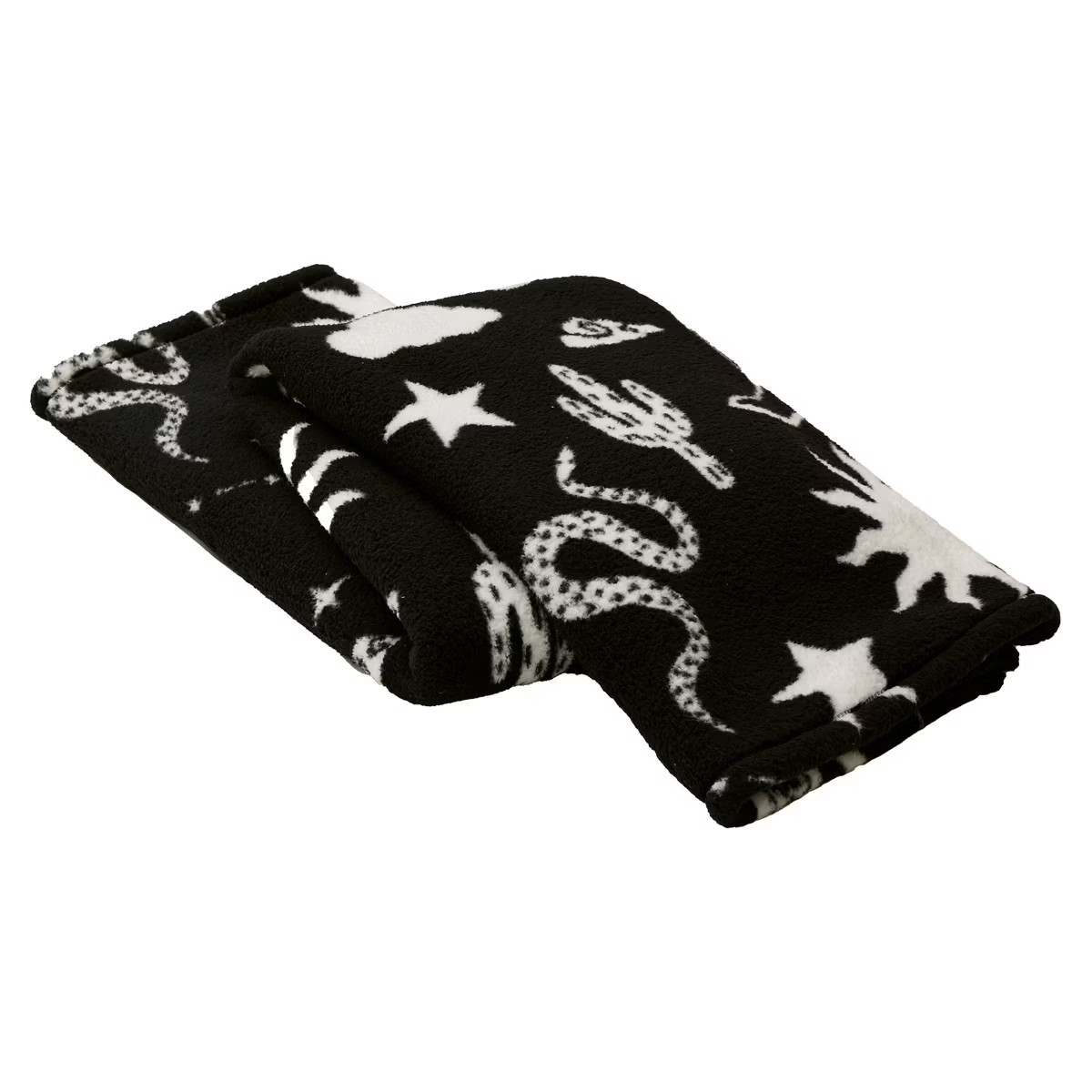 Celestial Garden Faux Shearling Black/White Throw | Target