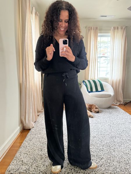 Need I say anymore about the air essentials line @spanx 
The material is so good and what I love most is that I’m super comfy and still look put together. You will thank me for this line. I also have a code for 10% off with free shipping and returns HGCXSPANX 
Top polo air essentials tts 
Pants wide leg tts and regular length here 
Sneakers @isabelmarant size up 

#LTKfitness #LTKstyletip #LTKtravel