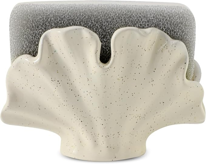 Ceramic Sponge Holder,Sponge Holder for Kitchen Sink,Compact Sink Caddy Organizer-Scouring Pad an... | Amazon (US)