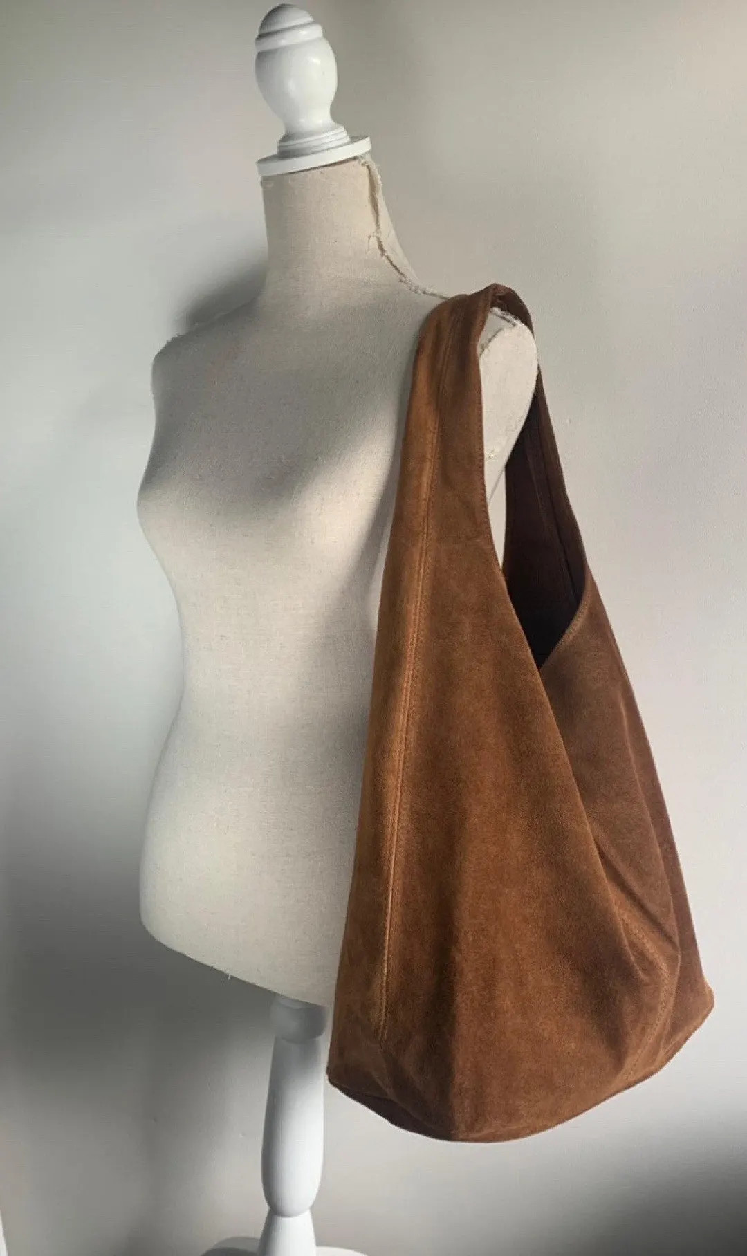 Italian Suede Hobo Bag: Slouchy Shoulder Bag With Purse - Etsy | Etsy (US)