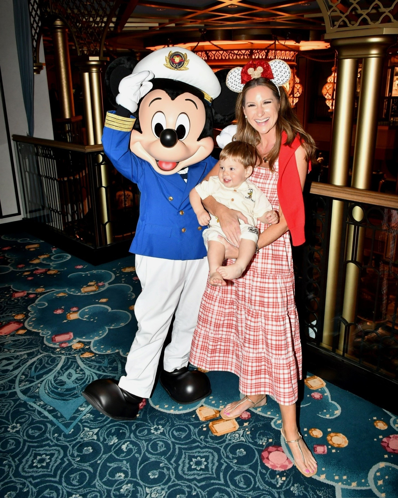 Hanging with Captain Mickey on our Disney cruise! In a small ellie nap dress, small cardigan, Etsy ears and accessories - fits tts. And Storm’s cute little linen set and sandals are from Amazon. What to wear on a Disney cruise women toddler 

#LTKSeasonal #LTKmomlife #LTKTravel