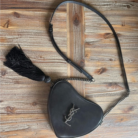 AUTHENTIC YSL Unique and Rare Saint Laurent Black Heart Crossbody | Poshmark