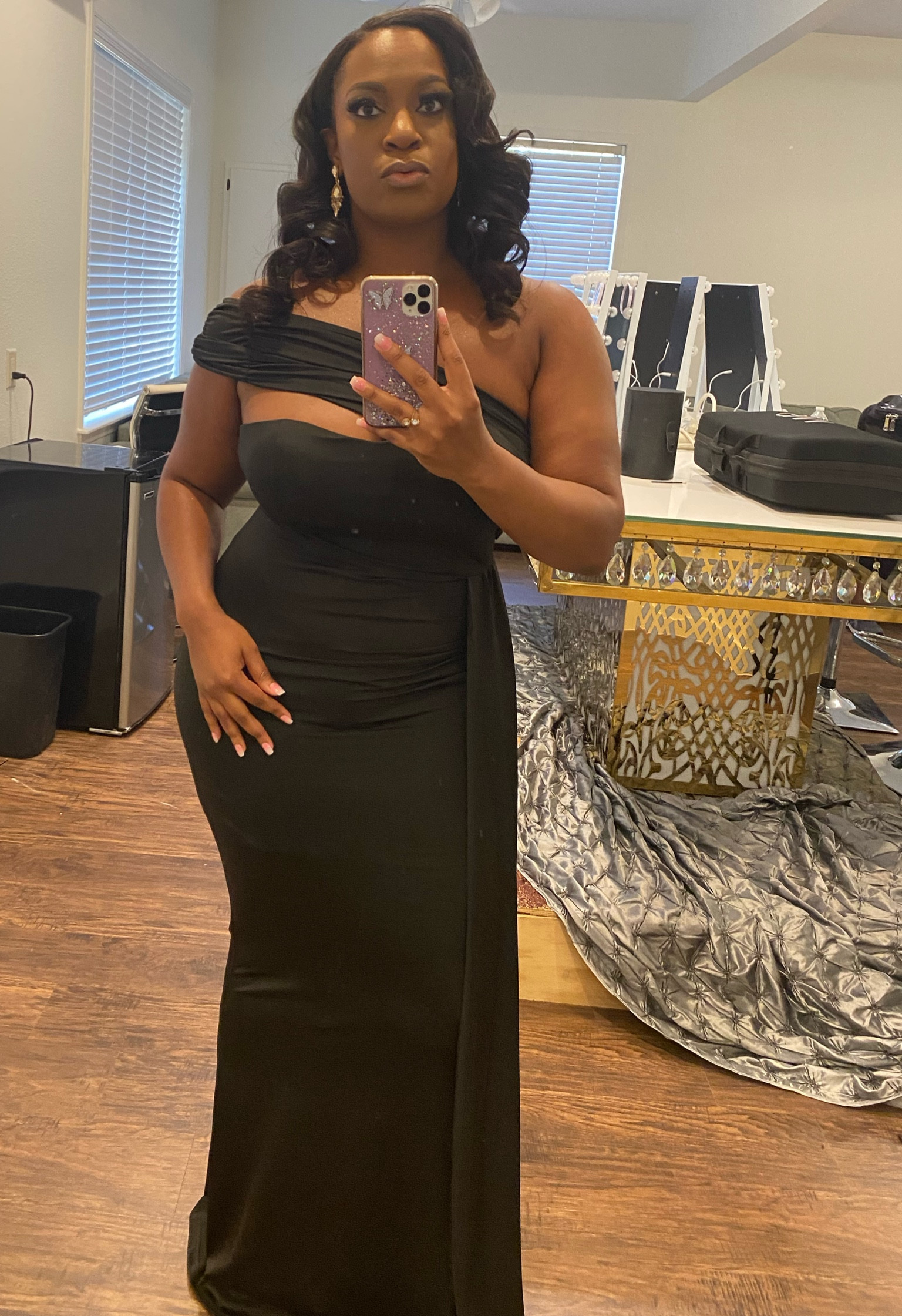 Wore this black gown in size XL to my friends wedding! Should’ve gotten a Lg but the material is amazing & naturally snatches you w/o any shapewear! 

#LTKstyletip #LTKwedding #LTKCon