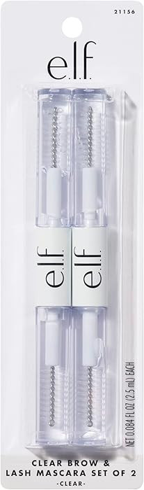 e.l.f. Clear Lash & Brow Mascara Gel, Dual-Sided Flexible Hold, Long-Lasting Clear Formula for Na... | Amazon (US)