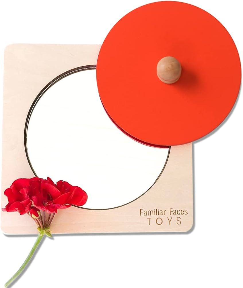 Familiar Faces Toys Montessori Mirror Peekaboo Knob Puzzle | Amazon (US)