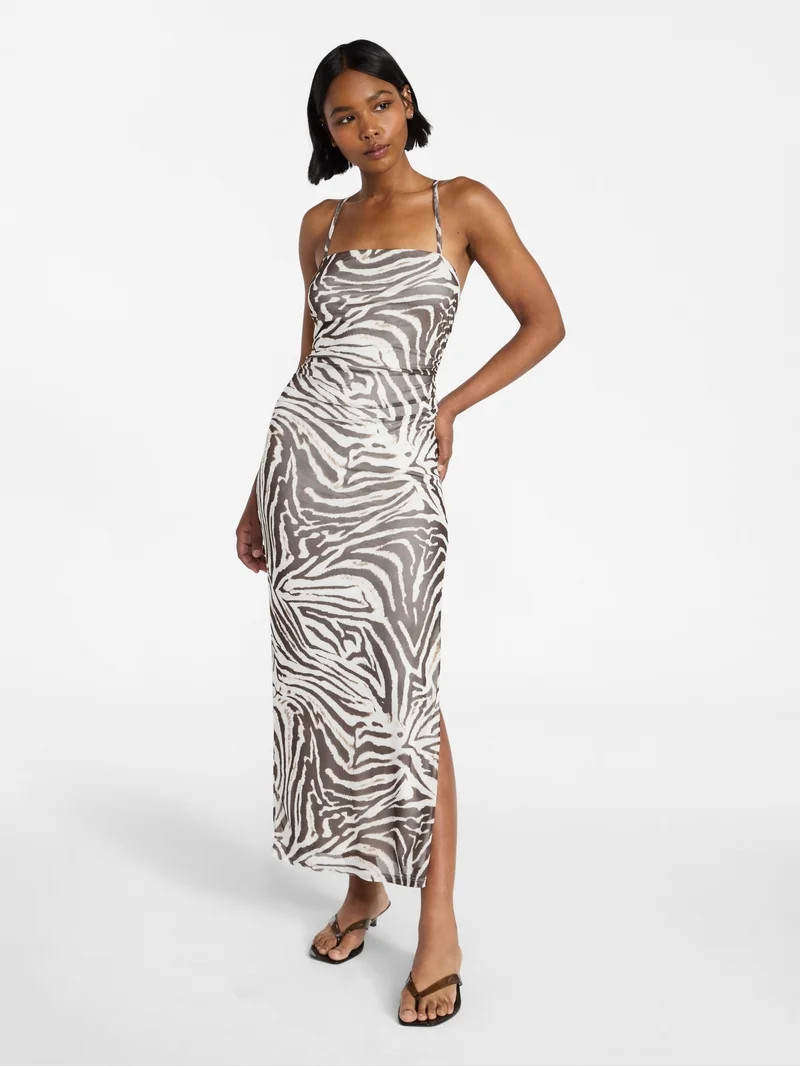 No Boundaries Maxi Slit Dress, Women's XXS-XXL | Walmart (US)