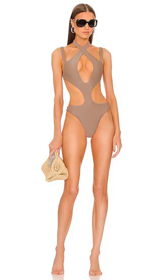 Micheal Costello x REVOLVE Kaya One Piece in Olive | Revolve Clothing (Global)