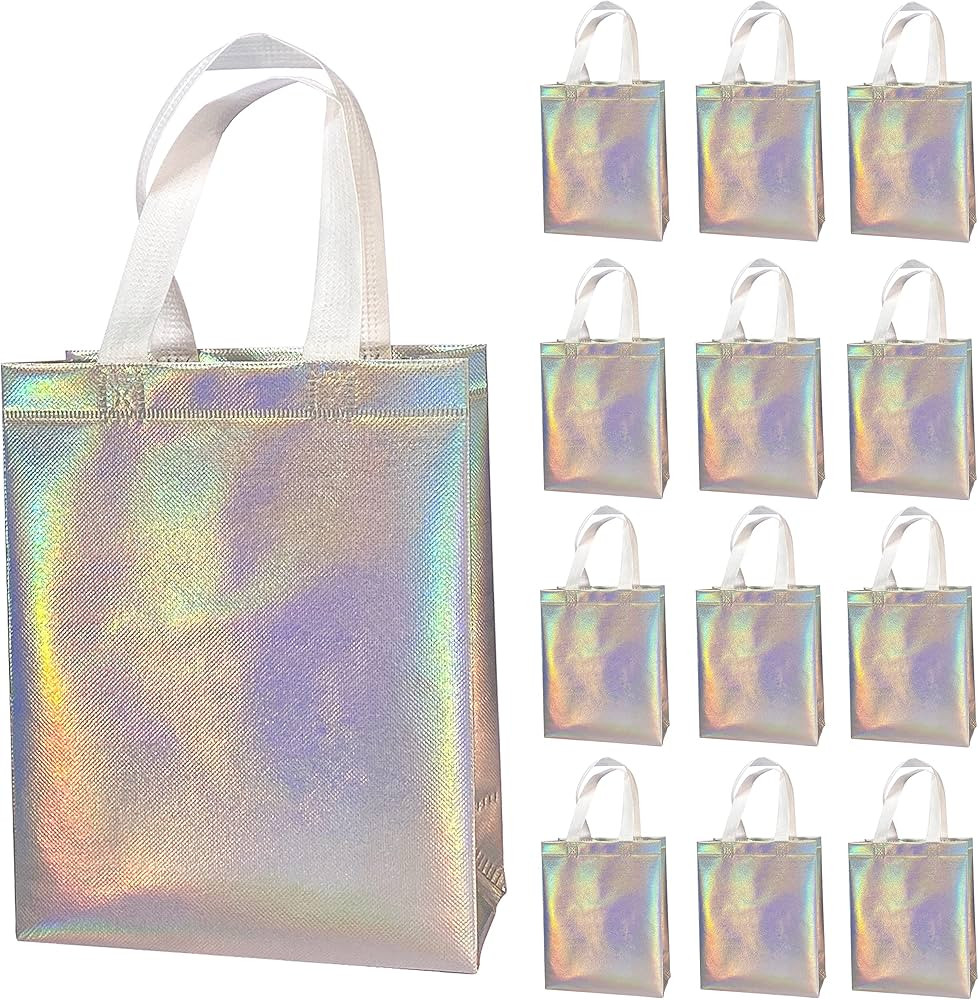 12 Pcs Non-woven Reusable Gift Bags With Handles for Party Favor 8W x 4L x10H Size | Amazon (US)
