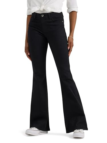 Lee Women's Legendary Mid Rise Flare Jean, Black | Amazon (US)