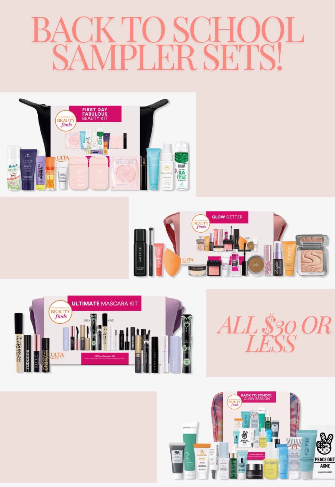 ALL NEW AT ULTA! Back to school sampler beauty sets! From skincare to perfume to makeup, these deals are too good to miss out on! 


#LTKFindsUnder50 #LTKSeasonal #LTKSaleAlert