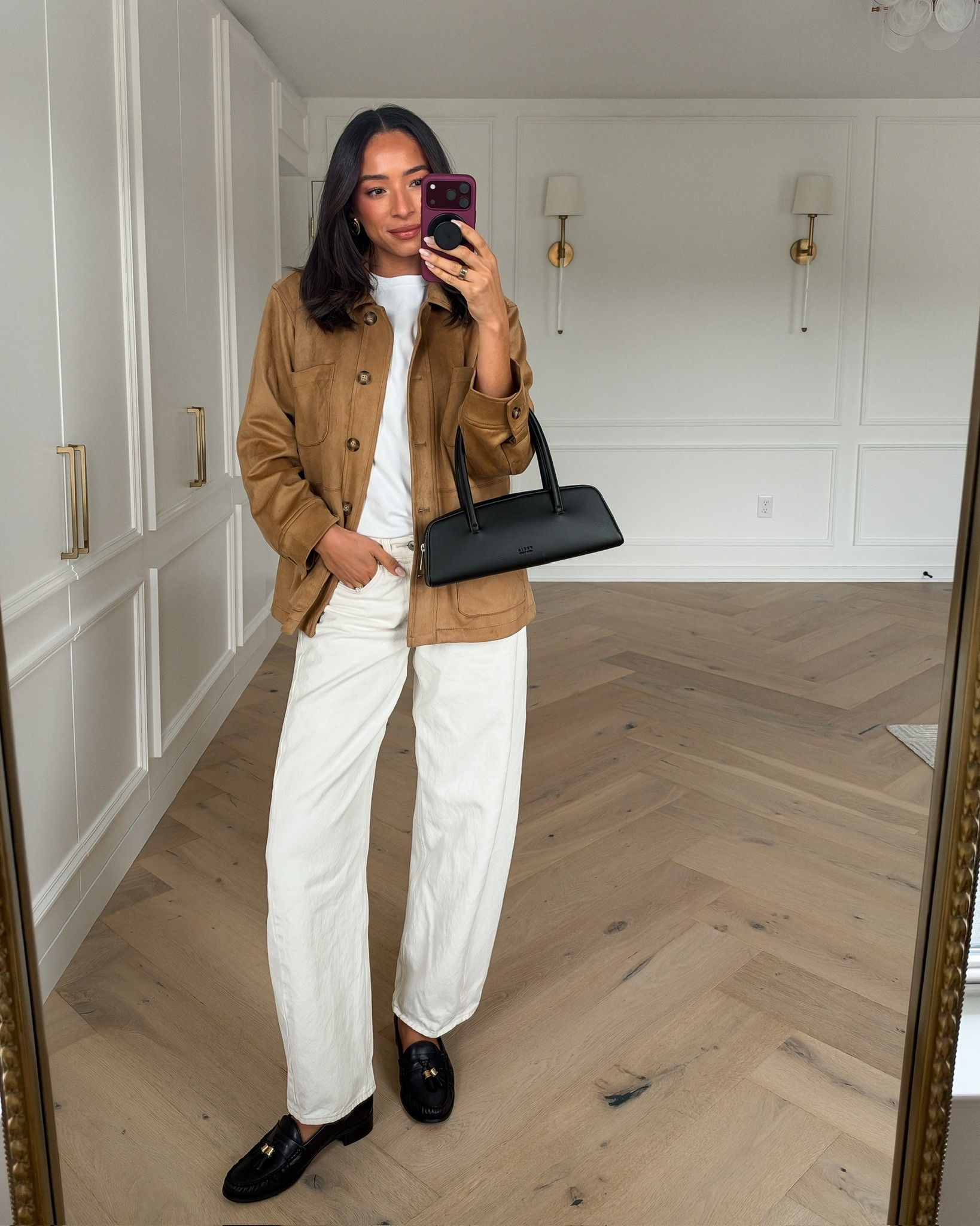 Use code AFLTK for an extra 20% OFF Abercrombie!! Select sweaters & sweatshirts are up to 30% off and the code stacks on top!! Wearing size S tee, size S jacket and size 27 barrel jeans 

Abercrombie sale, Abercrombie code, fall outfits, fall fashion, fall sweaters, cashmere sweater, roll neck sweater