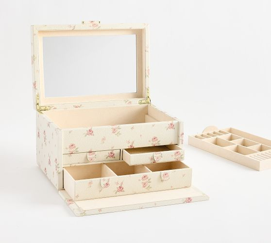 LoveShackFancy Leather Floral Jewelry Travel Box | Pottery Barn (US)