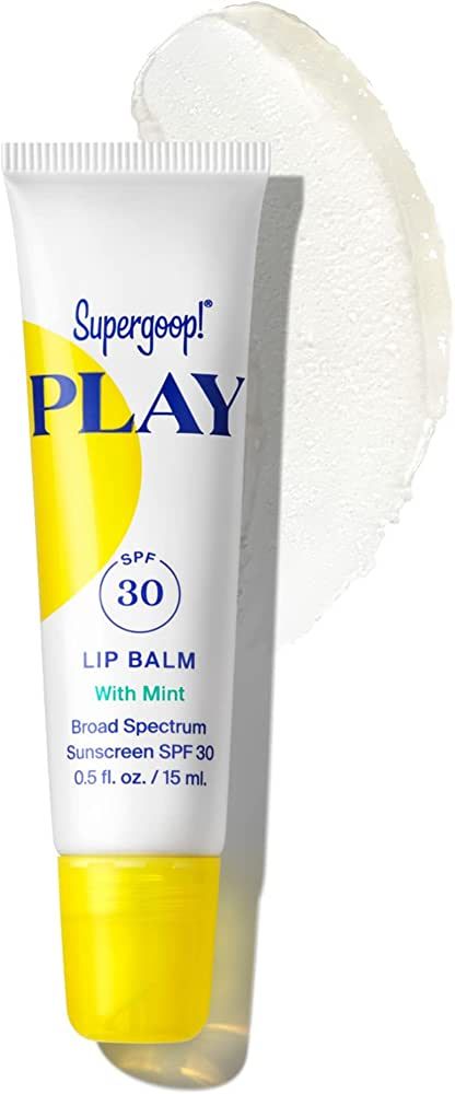 Supergoop! PLAY Lip Balm SPF 30 with Mint, 0.5 fl oz - Broad Spectrum SPF Lip Balm with Hydrating... | Amazon (US)