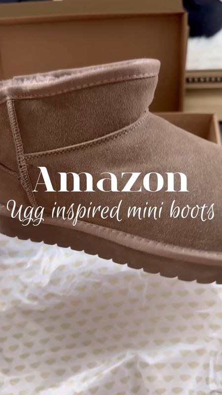 These Ugg inspired mini boots from Amazon are the most beautiful chocolate brown color, so unique they fit TTS and have memory foam insoles. And they're currently on deal in multiple colors!
Amazon winter fashion finds, free people style, Ugg mini boots, winter outfit, travel outfit, airport outfit, timeless style, wardrobe basics, neutral style, style on a budget, style in middle age, Amazon outfit, how to style a matching set, what to wear, casual and comfy outfit

#LTKshoecrush #LTKsalealert #LTKstyletip