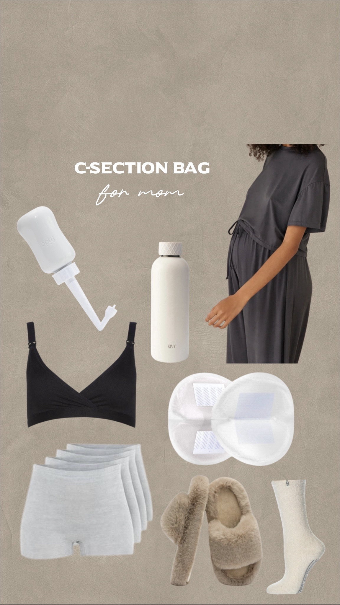 second time c-section delivery essentials for baby and momma 🕊️ (mom bag edition) 

see previous posts for toiletry bag & for baby bag. 

#LTKhospitalbag 

#LTKMostLoved #LTKbump #LTKbaby