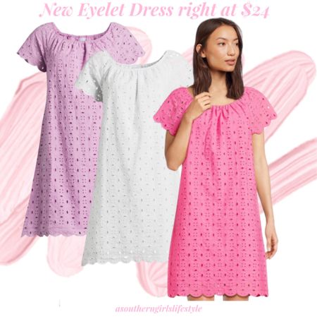New Time and Tru  Eyelet Mini Dress - right at $24! So pretty! 

These colors for Spring 😍 Strawberry Patch, Soft Violet, White & also comes in Navy

Walmart Fashion. Spring Dress. Easter. Vacation Outfit  

#LTKSeasonal #LTKstyletip #LTKfindsunder50
