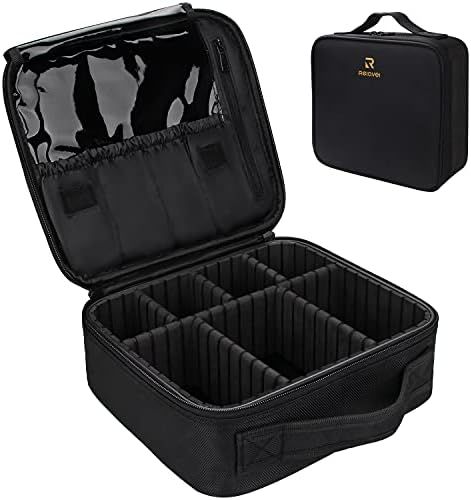 Relavel Travel Makeup Train Case Makeup Cosmetic Case Organizer Portable Artist Storage Bag with ... | Amazon (US)