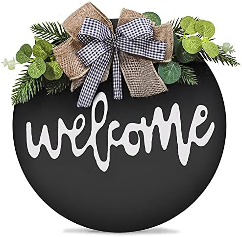 Danzast Welcome Sign for Front Door, 12 Inch Front Porch Decor, Home Decoration Round Wooden Farm... | Amazon (US)