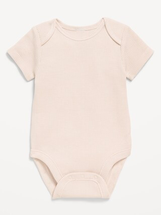 Unisex Short-Sleeve Waffle-Knit Bodysuit for Baby | Old Navy | Old Navy (US)