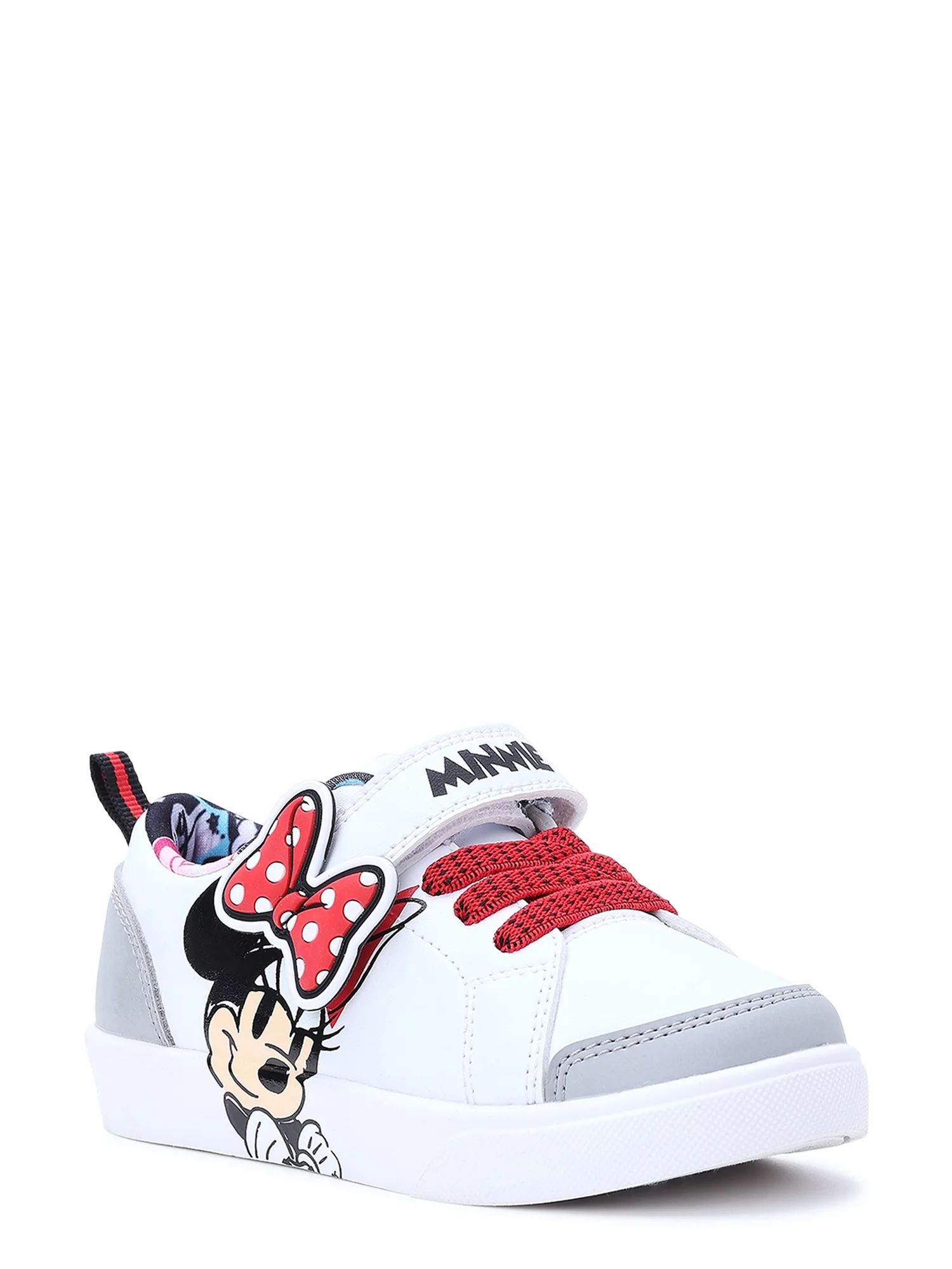 Disney Classic Minnie Mouse Toddler Girl Low Court Sneaker, Sizes 7-12 | Walmart (US)