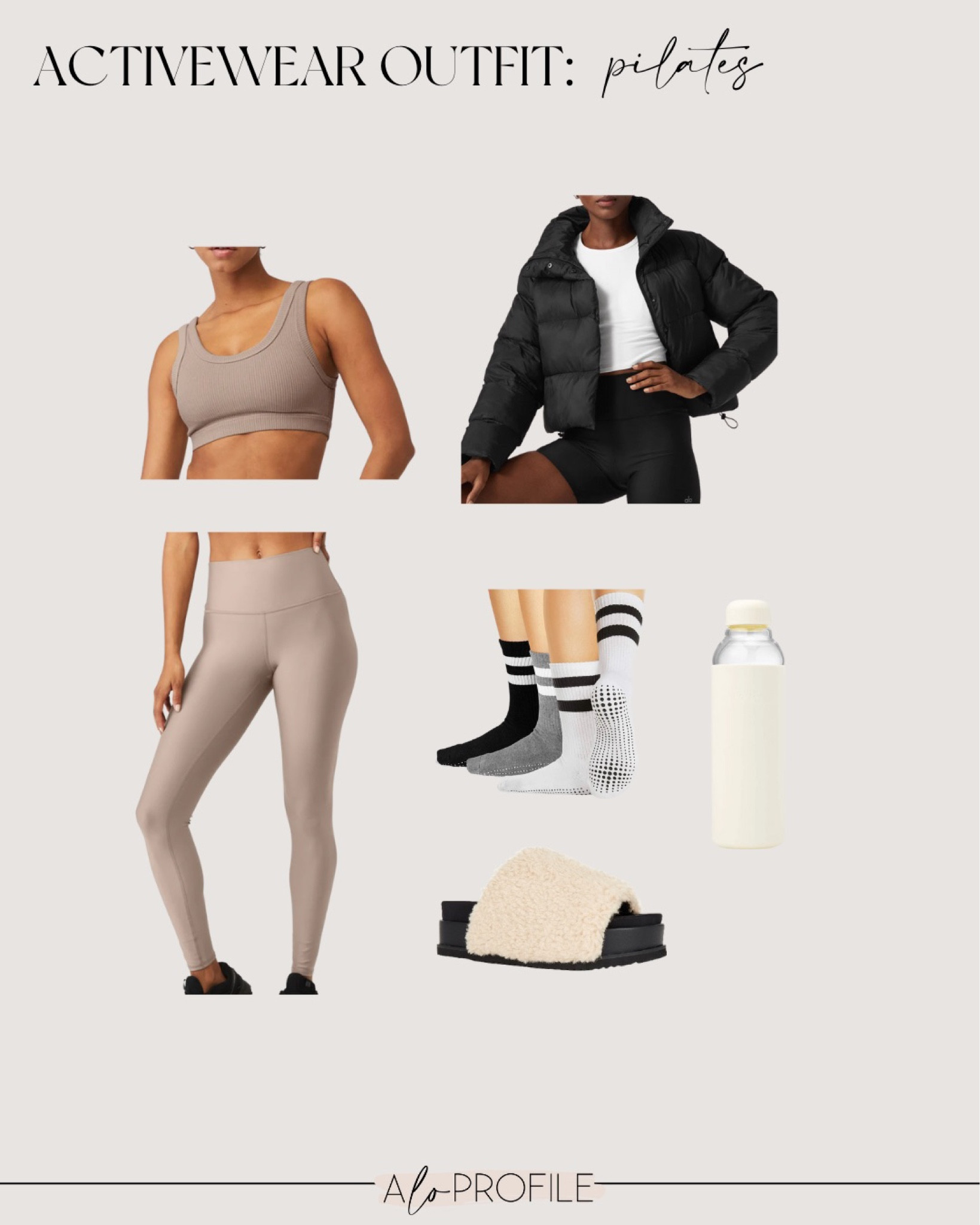 Activewear Outfit : Pilates // activewear, winter activewear, fall activewear, neutral activewear, activewear outfit, cute activewear, casual style, casual outfit, pilates outfit