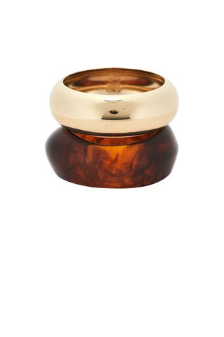 Epifene Chunky Bangles Set Of 2 in Amber & Gold from Revolve.com | Revolve Clothing (Global)