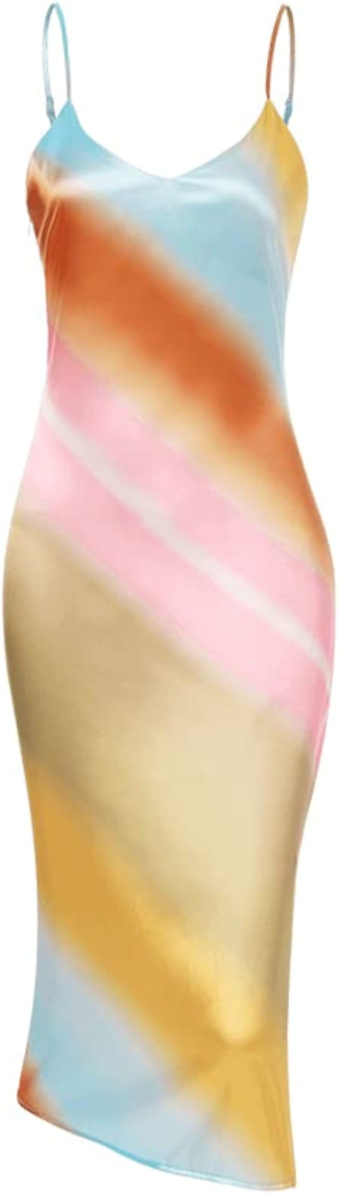 ZAFUL Casual Maxi Dress for Women Split Sexy Cocktail Dress Cut Out Bodycon Dress Spaghetti Strap... | Amazon (US)